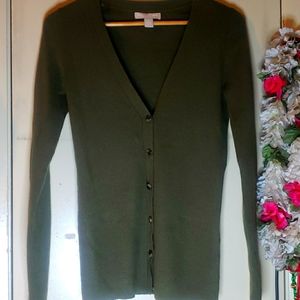 Banana Republic sz. M Olive Green Cardigan